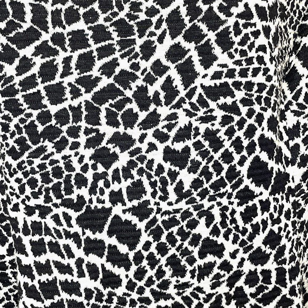 Kim Rogers Petite Womens 12P Dress Animal Print Bateau Neck Stretch Black White - Picture 7 of 13